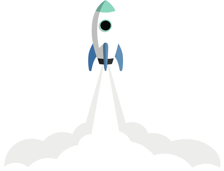 Illustration einer startenden Rakete